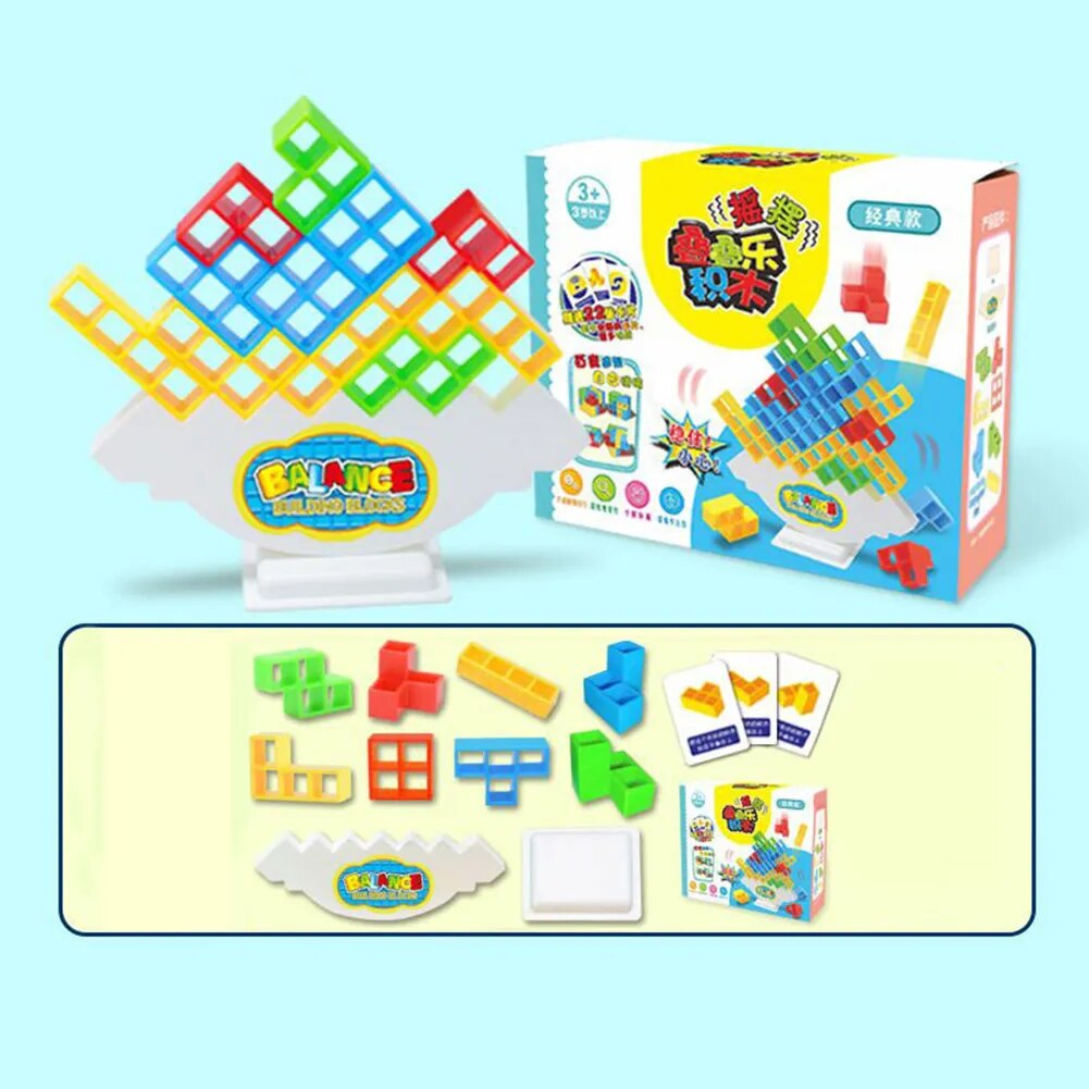 TetraTower™ 16 to 48 Blocks | The Balance Family Game for these Warm and Cozy days - WOWGOOD